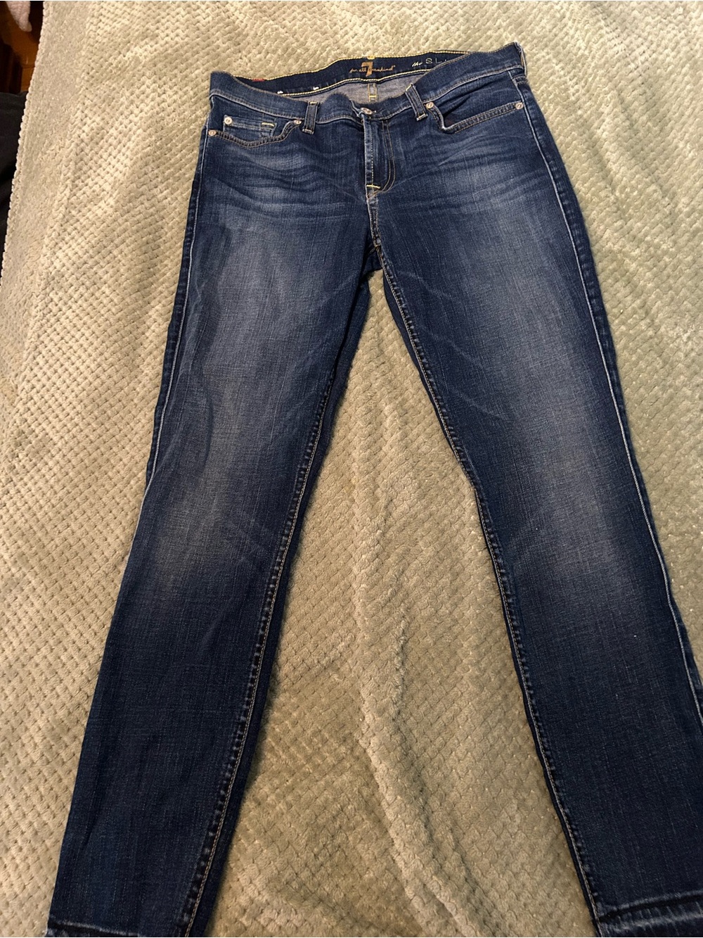 7 For All Mankind Dark Blue Skinny Jeans